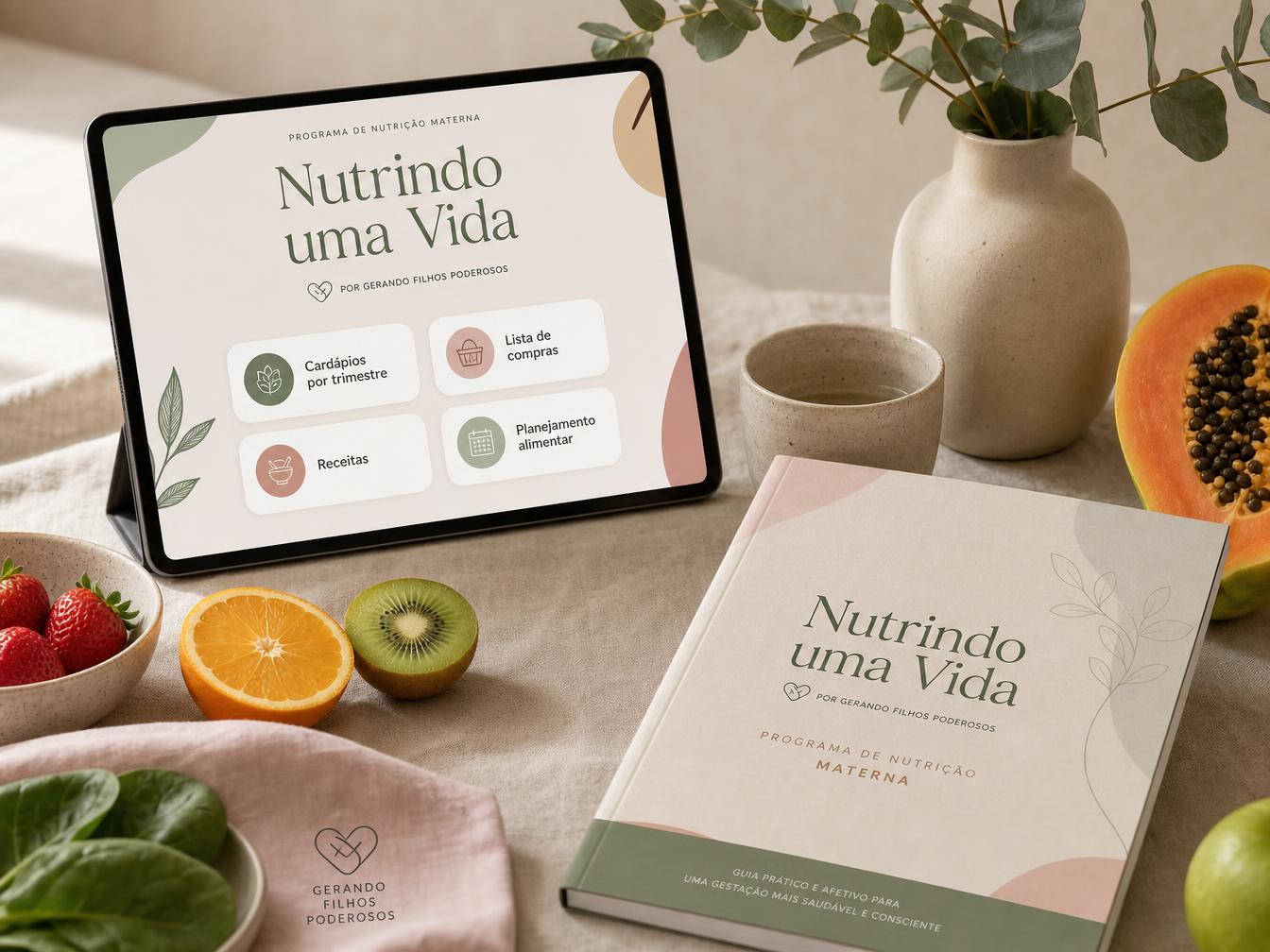 Material do programa Nutrindo uma Vida: cardápios, receitas e lista de compras